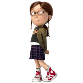 👩 Margo Gru Despicable Me Margo, Gru, Despicable Me, cartoon, girl, character telegram sticker