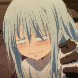 😖 Rimuru Tempest That Time I Got Reincarnated as a Slime Anime, Manga, Isekai, Fantasy, Slime, Rimuru, Réincarnation telegram sticker