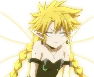 😕 Anime, Fada, Loira, Desenho animado, Personagem telegram sticker