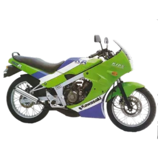 😑 motocykl, Kawasaki, KSR, zielony, pojazd telegram sticker