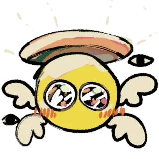😇 可愛い, かわいい, 天使, ブロブ, ちび, ファンタジー telegram sticker
