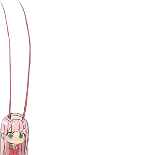 😳 Zero Two anime, chibi, kawaii, darling in the franxx, zero two, cute, cartoon telegram sticker