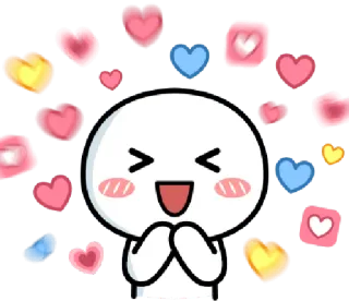 🥰 mignon, amour, coeurs, kawaii, joyeux telegram sticker