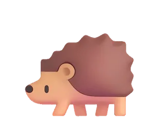 🦔 animal, cute, hedgehog, cartoon, wildlife, nature telegram sticker