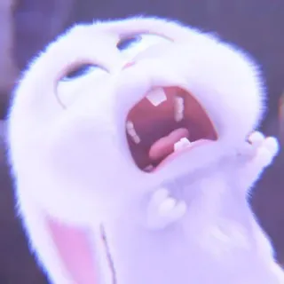 🐰 Snowball The Secret Life of Pets rabbit, bunny, animal, cartoon, animated, cute, pet whatsapp sticker