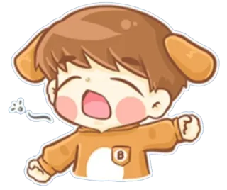 😪 การ์ตูน, น่ารัก, คาวาอิ, สติกเกอร์, อนิเมะ, เด็กผู้ชาย, มีความสุข telegram sticker