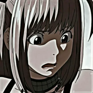 🎭 Misa Amane Death Note Anime, Death Note, Misa Amane, zszokowany/a telegram sticker