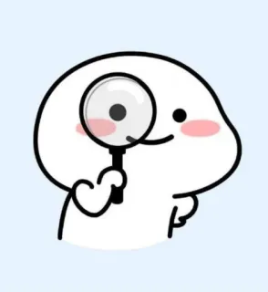 🕵‍♂ dessin animé, loupe, mignon, blob, yeux telegram sticker