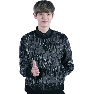 👍 Daumen hoch, Kpop, Asiatisch, Lächeln, Idol, Mann telegram sticker