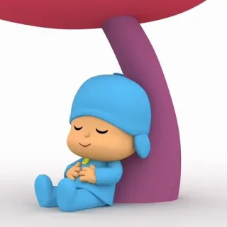 ☀️ Pocoyo Мультфильм, Спящий, Ребенок, Милый, Анимированный telegram sticker
