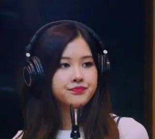🙄 Rose Rose, Chanteur, Portrait, Casque, Musique, K-Pop, Studio d'enregistrement telegram sticker