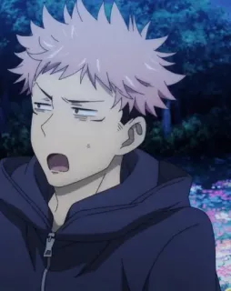 🖤 Yuji Itadori Jujutsu Kaisen anime, manga, jujutsu kaisen, yuji itadori, character, cartoon whatsapp sticker