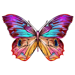 🦋 蝴蝶, 彩色, 翅膀, 昆虫, 自然, 美丽 telegram sticker