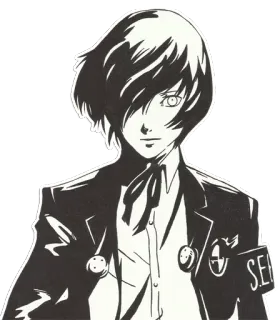 😤 Minato Arisato Persona 3 Anime, Videojuego, Persona, Personaje, Uniforme escolar telegram sticker
