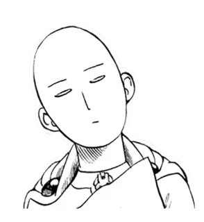 😑 Saitama One-Punch Man anime, manga, saitama, one-punch man, hero, expressionless telegram sticker