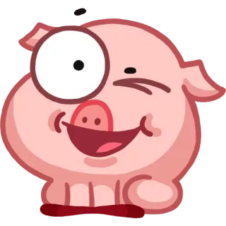 😉 kartun, babi, lucu, imut telegram sticker