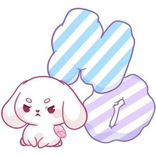 🙅‍♂️ sticker, cute, bunny, animal, cartoon, kawaii telegram sticker