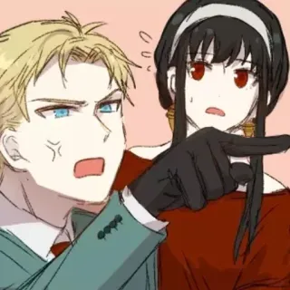 😠 Anime, Spy x Family, Yor, Loid, Drôle, Mème telegram sticker