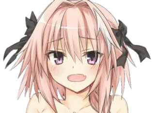 😅 Astolfo anime, manga, lindo, sonrojo telegram sticker