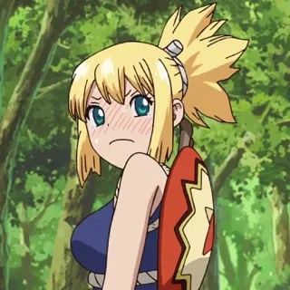 🌏 Kohaku Dr. Stone anime, Dr. Stone, Kohaku, blonde, warrior telegram sticker