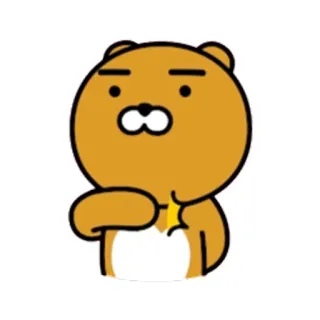 👍 Ryan kakao friends, oso, lindo, personaje, dibujos animados whatsapp sticker