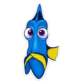 🤭 Dory Finding Nemo Dory, Finding Nemo, fish, blue tang, cartoon, animated telegram sticker