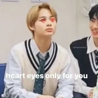 😍 heart eyes only for you yeux coeur, amour, kpop, mignon, idol, asiatique telegram sticker