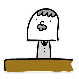💁 Cartoon, Figur, Büro, Schreibtisch, Niedlich whatsapp sticker