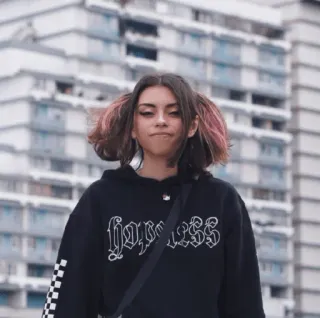 😁 hopeless mulher, moletom com capuz, desesperançoso/a, moda, garota telegram sticker
