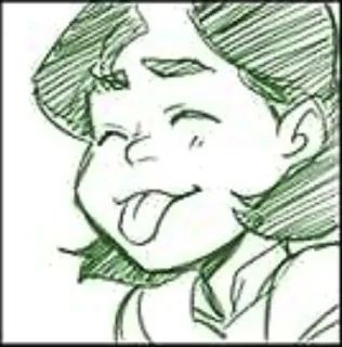 😜 dessin animé, langue, visage, croquis telegram sticker