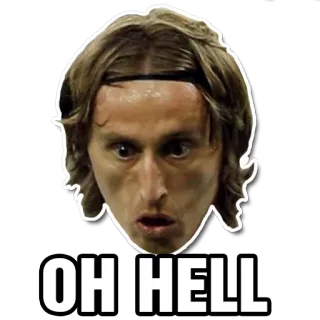 😵 OH HELL сюрприз, шок, мем, о боже, Лука Модрич telegram sticker