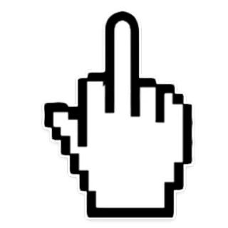 🖕 middle finger, rude, offensive, gesture, hand telegram sticker