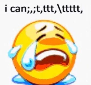 🍄 i can;;t,ttt,\tttt, crying, emoji, sad telegram sticker
