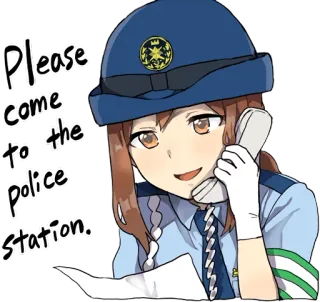 Police Girlfriend ENG :: @line_stickers telegram stickers