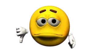 👎 Emoji, Pollice verso il basso, Non mi piace, Triste, Negativo, Fallimento whatsapp sticker