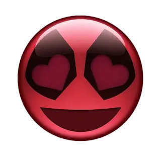 😍 emoji, love, heart, red, face, smile, affection telegram sticker