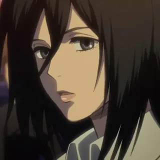 🙂 Mikasa Ackerman Attack on Titan anime, character, mikasa, ackerman, attack on titan telegram sticker