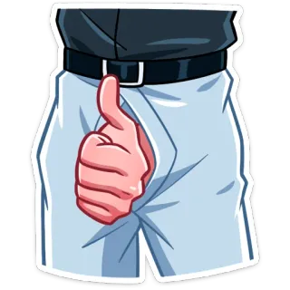 👍 手势, 拇指向上, 粗俗, 冒犯 telegram sticker