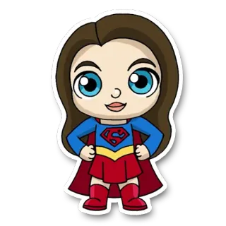 🦸‍♀️ Supergirl superhero, comic book, dc comics, cartoon, sticker telegram sticker