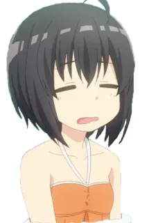 😑 动漫, 女孩, 可爱, 角色, 卡通, 插画 telegram sticker