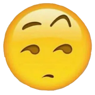 🤨 Эмодзи, Смущенный, Выражение, Желтый whatsapp sticker