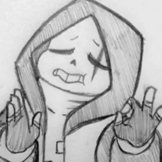 👌 Sans Undertale skeleton, cartoon, hood, smug, meme telegram sticker