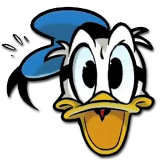 😮 Donald Duck Cartone animato, Disney, Papera, Paperino, Personaggio, Divertente, Adesivo whatsapp sticker