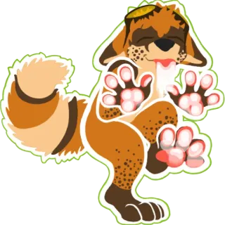 👅 hund, tier, cartoon, süß, aufkleber telegram sticker