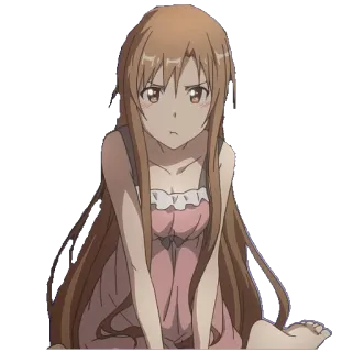😚 Asuna Yuuki Sword Art Online anime, girl, character, sword art online, asuna, cute, waifu telegram sticker