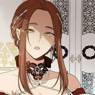 ☠ mujer, retrato, moda, peinado, joyería telegram sticker
