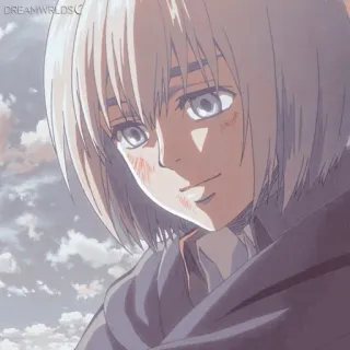 ❤️ Armin Arlert Attack on Titan Anime, Manga, Dibujos animados, Armin Arlert, Ataque a los Titanes, Personaje, Retrato telegram sticker