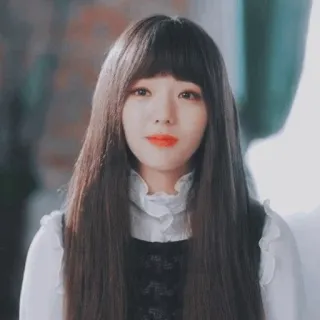 ❄ femme, portrait, fille, personne, beauté, cheveux telegram sticker