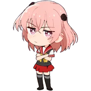 😠 anime, chibi, girl, cute, manga, cartoon, character telegram sticker
