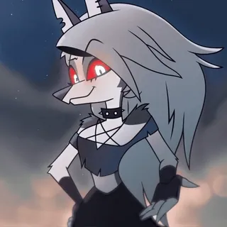 🫲 Loona Helluva Boss ヘルヴァボス, ルーナ, 狼, 漫画, アニメ, ステッカー telegram sticker